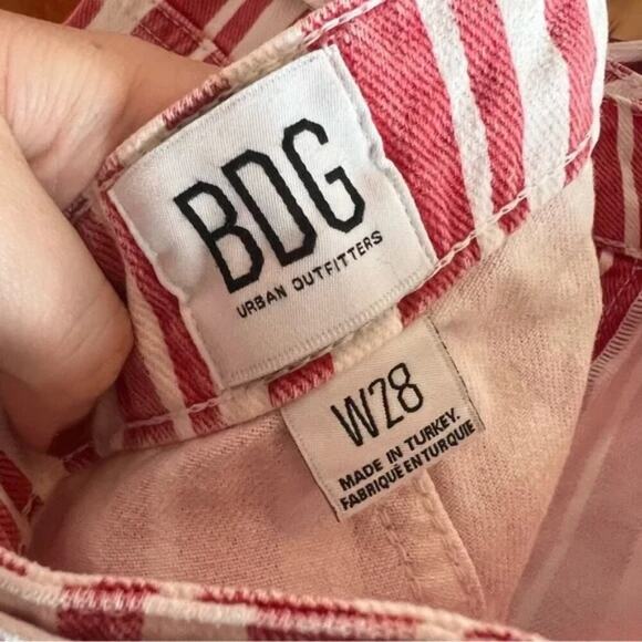 Urban Outfitters BDG Austen Striped Belted Wide Leg Cropped Jeans - Picture 7 of 8